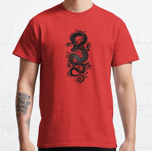 red chinese dragon shirt
