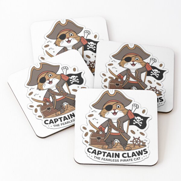 Item preview, Captain Claws – Cartoon Pirate Cat Sticker designed and sold by StyleSwitch.