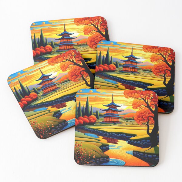 Item preview, Temple at Sunset 4 designed and sold by George Hutton Hunter.