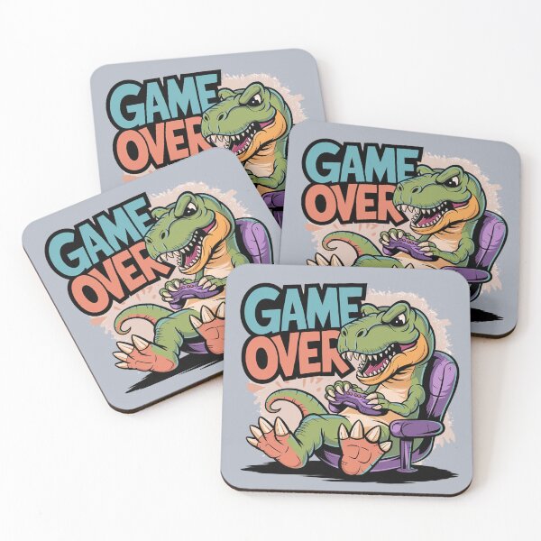 Item preview, Funny T-rex Dinosaur Gamer Game Over Graffiti designed and sold by Nature's Fancy.