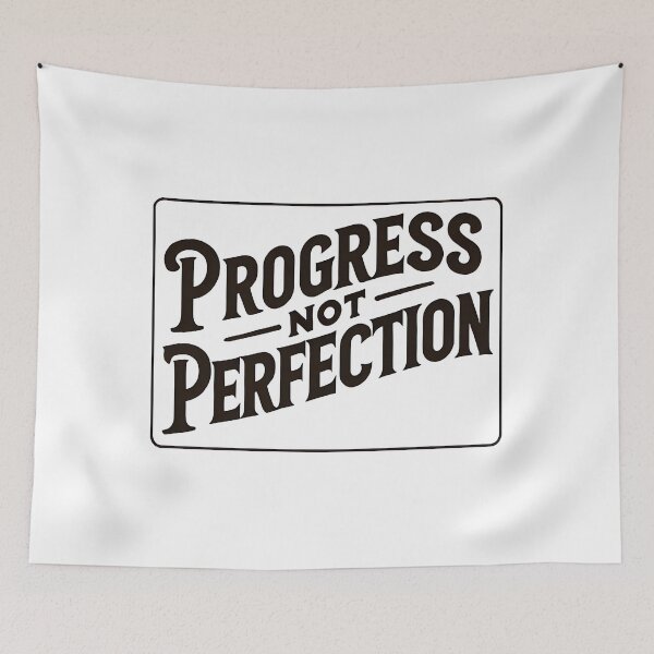 Item preview, Progress not perfection simple statement designed and sold by NebulaLabs.