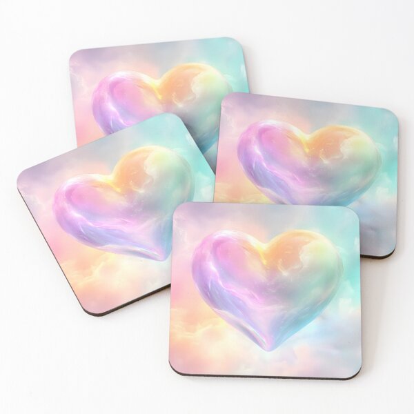 Item preview, Pastel Heartburst: Whimsical Rainbow Art & Designs designed and sold by AI-Only Creations.