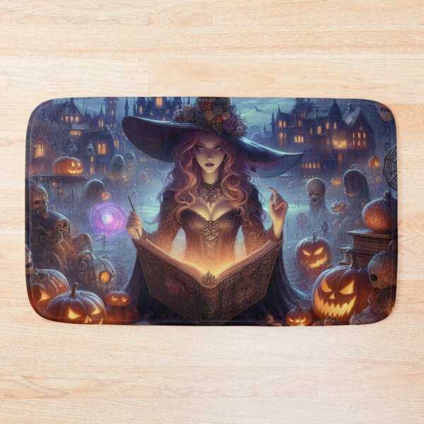 Item preview, witch with a magic book Halloween Pumpkin designed and sold by Expressions-Sel.