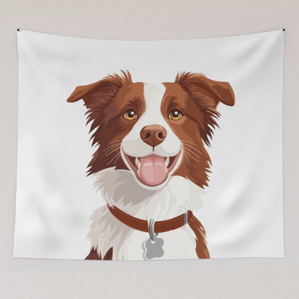 Item preview, Happy Border Collie Vector Illustration designed and sold by AI Gizmo.