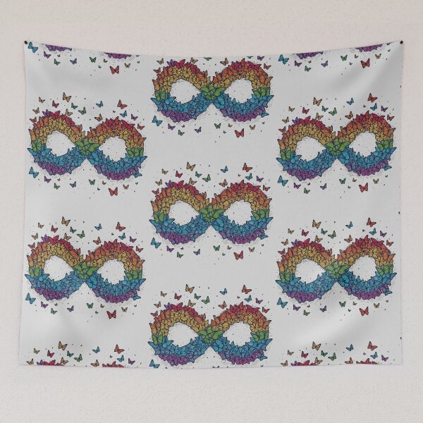 Item preview, Rainbow infinity butterfly  designed and sold by Vkinsify.