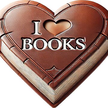 Artwork thumbnail, I love Books Heart Shaped by zeeteezofficial