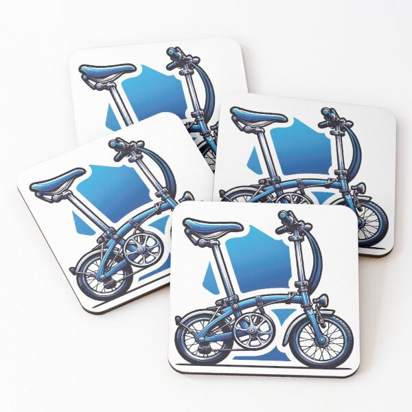 Item preview, Stylish Fold-Up Bike in Cool Blue designed and sold by DecalBox.