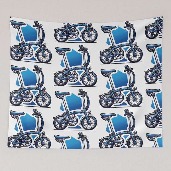 Item preview, Stylish Fold-Up Bike in Cool Blue designed and sold by DecalBox.