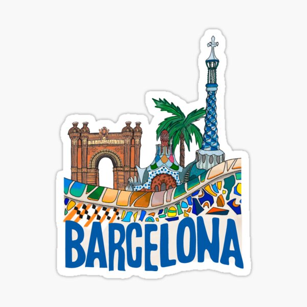 Barcelona - Park Güell and Arc de Triomf Sticker