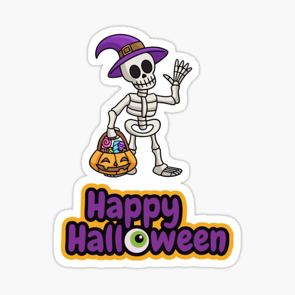 Item preview, Happy Halloween, Skieleton, Trick or Treat  designed and sold by BBmakedesign.