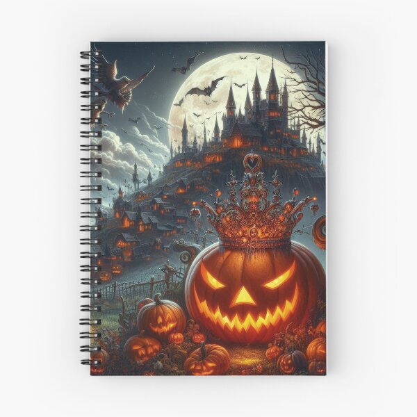 Item preview, king pumpkin with a gloomy palace Halloween Pumpkin designed and sold by Expressions-Sel.