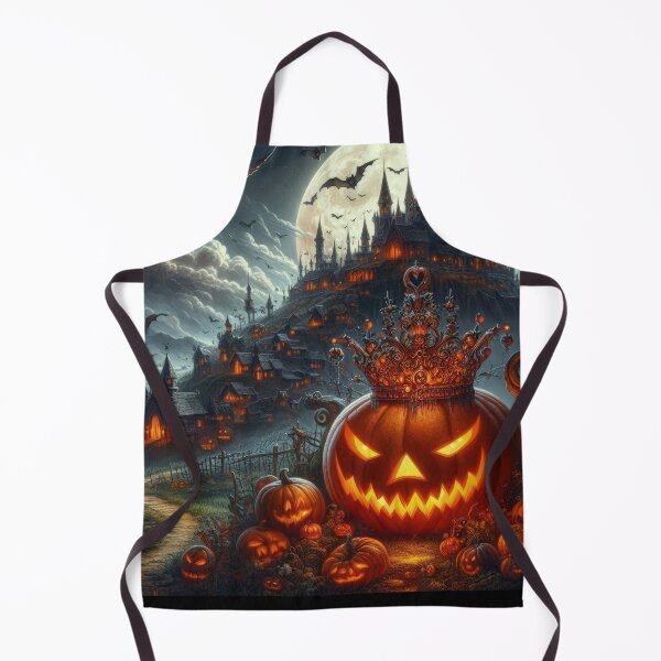Item preview, king pumpkin with a gloomy palace Halloween Pumpkin designed and sold by Expressions-Sel.