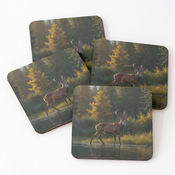 Item preview, Majestic Deer in Woodland Forest Scene designed and sold by Wisteria-Sin.