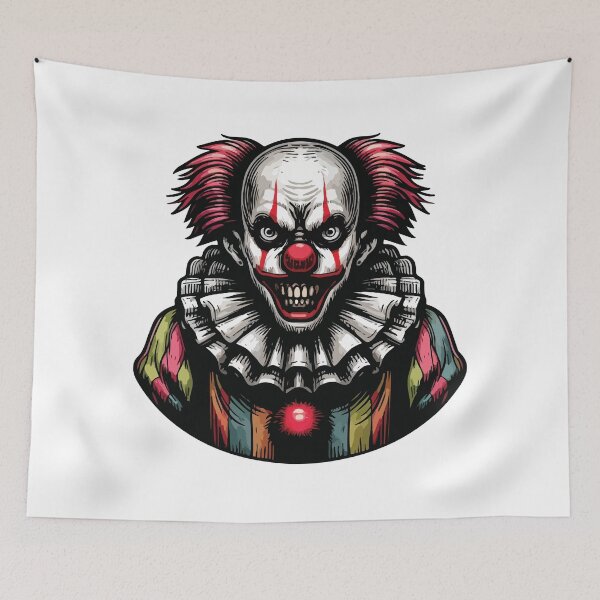 Item preview, Terrifying Clown with Sinister Grin designed and sold by DecalBox.