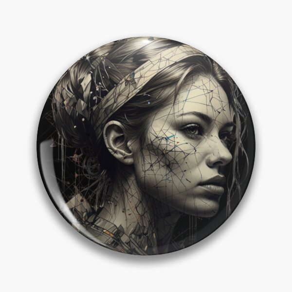 Item preview, Enigmatic Forest Muse: A Masterpiece of Surreal Depth and Geometric Elegance designed and sold by MythSpire.