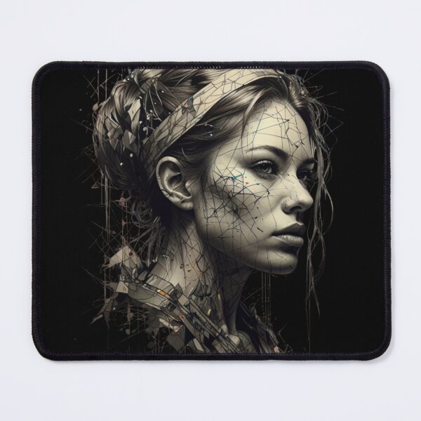Item preview, Enigmatic Forest Muse: A Masterpiece of Surreal Depth and Geometric Elegance designed and sold by MythSpire.