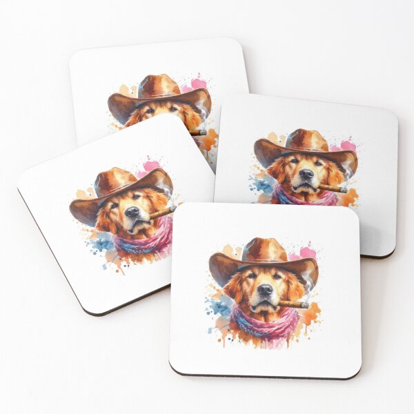 Item preview, Cigar Smocking Golden Retriever Watercolor Art, Premium Dog Painting, Cute Pooch Portrait, Vibrant Pet Sketch designed and sold by Mayookha.