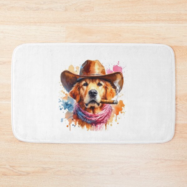 Item preview, Cigar Smocking Golden Retriever Watercolor Art, Premium Dog Painting, Cute Pooch Portrait, Vibrant Pet Sketch designed and sold by Mayookha.