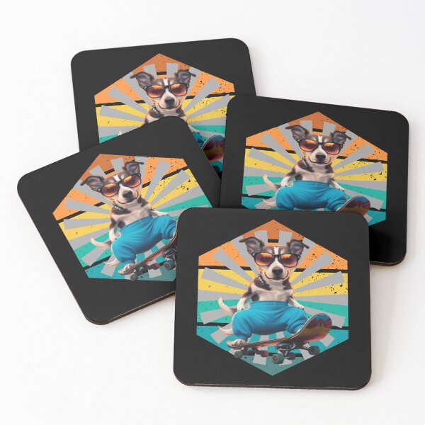 Item preview, A feisty dog ​​on a skateboard designed and sold by MargoMalej.