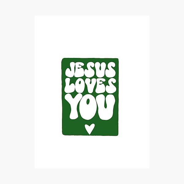Item preview, Green Jesus Loves You designed and sold by Sophie0854.