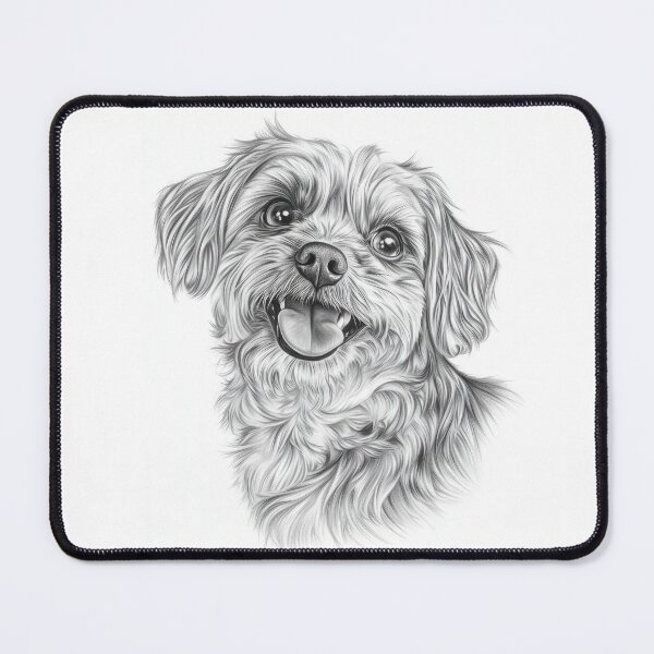 Item preview, Ultra-Realistic Pencil Drawing of a Happy Shih Tzu Caricature designed and sold by AI Gizmo.