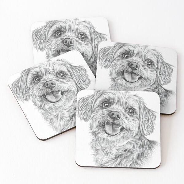 Item preview, Ultra-Realistic Pencil Drawing of a Happy Shih Tzu Caricature designed and sold by AI Gizmo.
