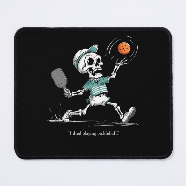 Item preview, I Died Playing Pickleball Skeleton Player Paddle - Xmas Halloween designed and sold by Smix Pixels.