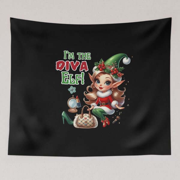 Item preview, DIVA - Funny Friend Gifts - What Elf Type Are You? Funny Christmas Elf Types | DIVA ELF designed and sold by Heritage Hive Studio.