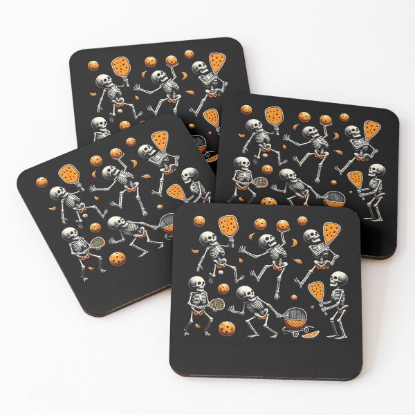 Item preview, Skeletons Playing Pickleball Players Paddles  -  Xmas Halloween  designed and sold by Smix Pixels.