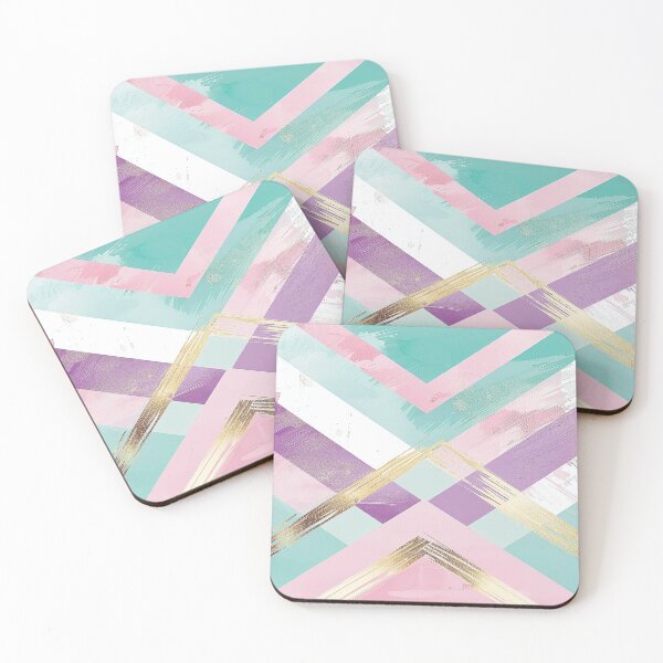 Item preview, Purple, Pink, and Turquoise Color Blocking With Flecks of Gold Aesthetic Design designed and sold by squishmuffin101.