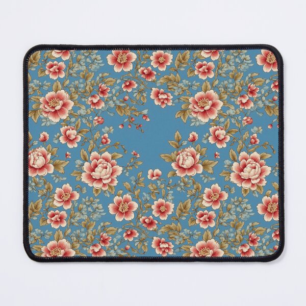 Item preview, Blue Floral Chintz Pattern Print designed and sold by FlowerMeFlorals.