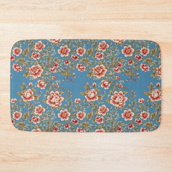Item preview, Blue Floral Chintz Pattern Print designed and sold by FlowerMeFlorals.