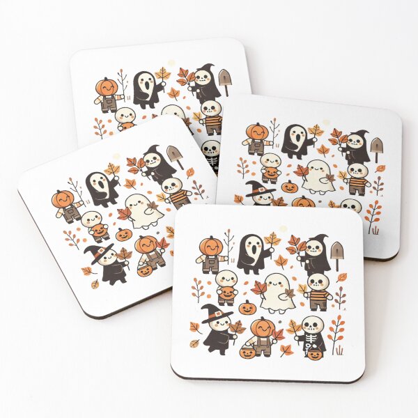 Item preview, Minimalist Halloween Characters Celebrating Autumn Tee designed and sold by patrice707.