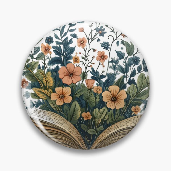Item preview, Open Book with Blooming Flowers - Literary Magic and Nature-Inspired Art designed and sold by ArtfullyJua.