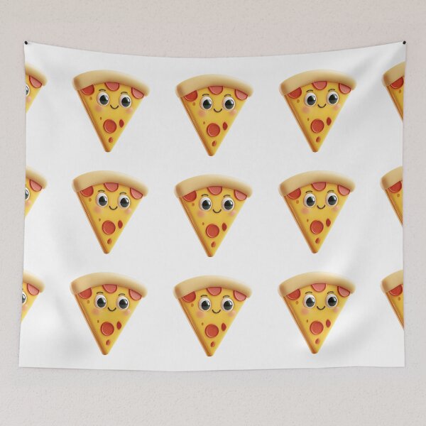 Item preview, Cartoon Style Pizza Logo Stickers, Logo, Illustration, Wall arts, Art Prints and More designed and sold by Kevin Lou.