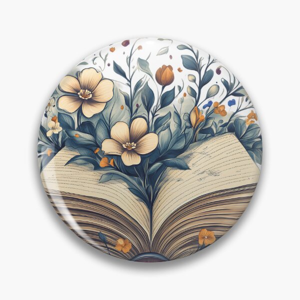 Item preview, An Open Book with Blooming Flowers - Literary Magic and Nature-Inspired Art designed and sold by ArtfullyJua.