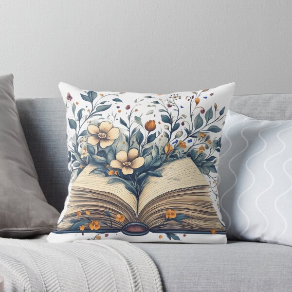 Item preview, An Open Book with Blooming Flowers - Literary Magic and Nature-Inspired Art designed and sold by ArtfullyJua.