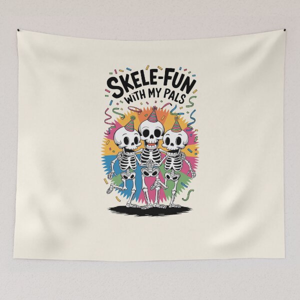 Item preview, Skele-Fun Skeletons Dancing Halloween Tee designed and sold by MolonasDesigns.