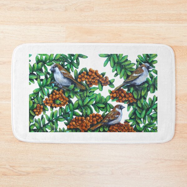 Item preview, Sparrows and Pyracantha designed and sold by Lisa Enright.