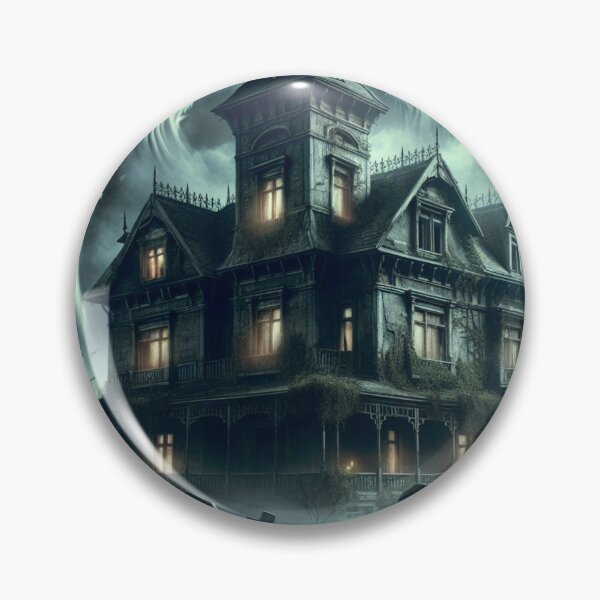 Item preview, HauntedHouse, FullMoon, EerieVibes, HalloweenArt designed and sold by majidi1.