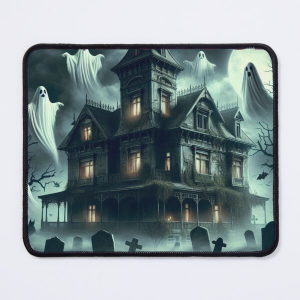 Item preview, HauntedHouse, FullMoon, EerieVibes, HalloweenArt designed and sold by majidi1.