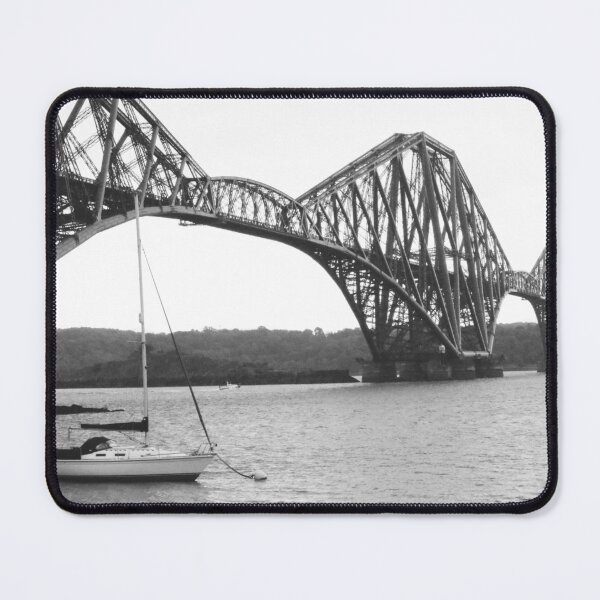 Item preview, Forth Rail Bridge & Boat - Black & White designed and sold by Stone & Sky Photography.