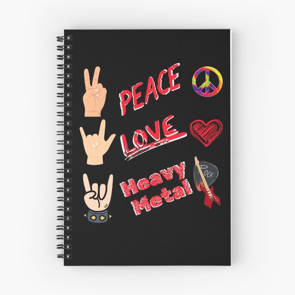 Item preview, Peace, Love, Heavy Metal designed and sold by GeeksLoveDogs.