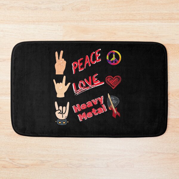Item preview, Peace, Love, Heavy Metal designed and sold by GeeksLoveDogs.