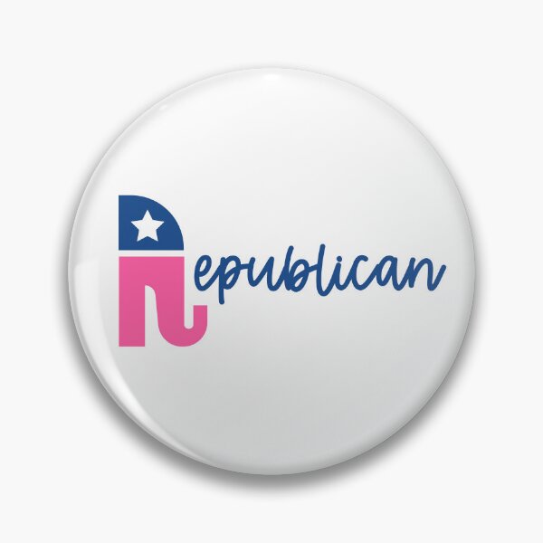 Item preview, Cute Pink and Navy Republican Elephant Political Sticker designed and sold by on-brand.