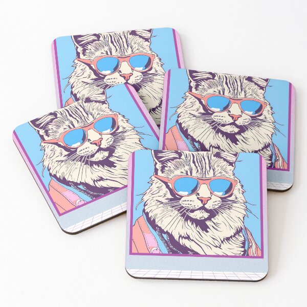 Item preview, Cool '80s cat with sunglasses designed and sold by Holy Coast Threads (Formerly ChristianFlower).