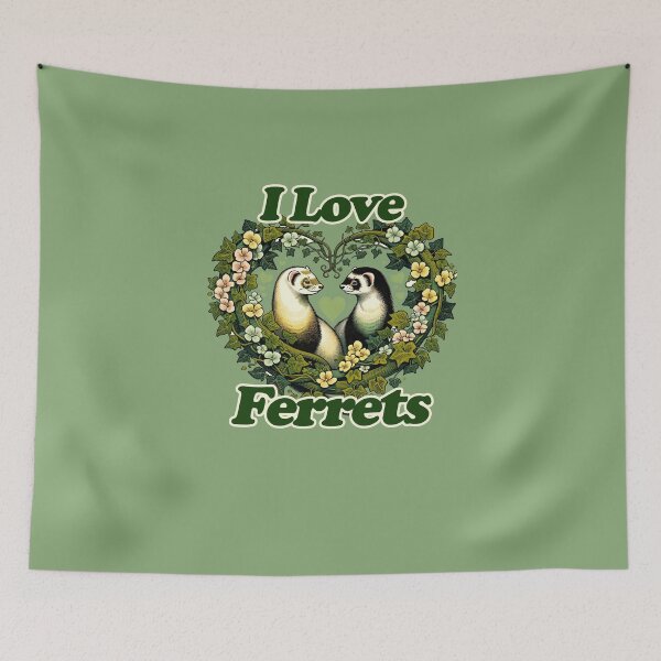 Item preview, I Love Ferrets designed and sold by FrictionMaxxing.