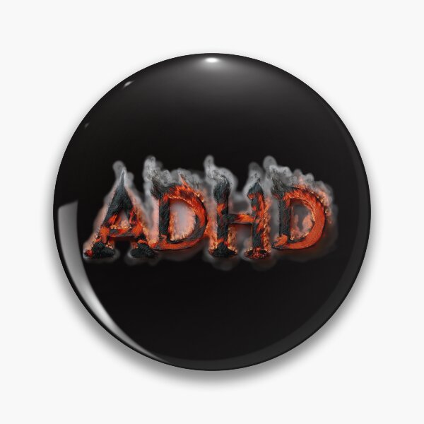 Item preview, The inscription "ADHD" on a black background - fire, ash and smoke.1 designed and sold by My-fake-places.
