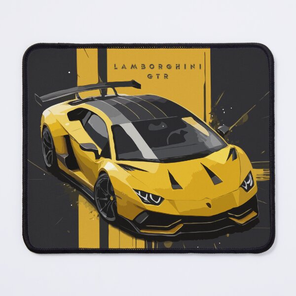Item preview, Yellow Italian car with Graffiti Background - Urban Street Art Car Design designed and sold by CAR LIFESTYLE MAG.