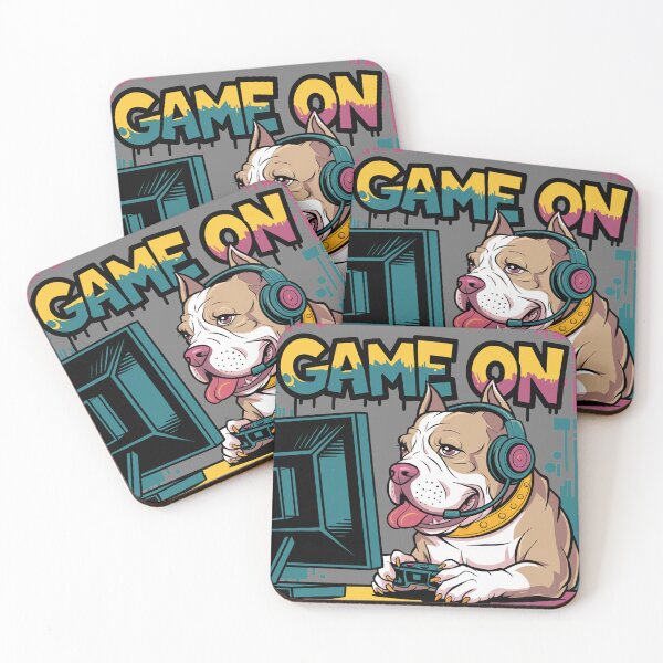 Item preview, Funny Pitbull Dog Gamer Game On Graffiti designed and sold by Nature's Fancy.